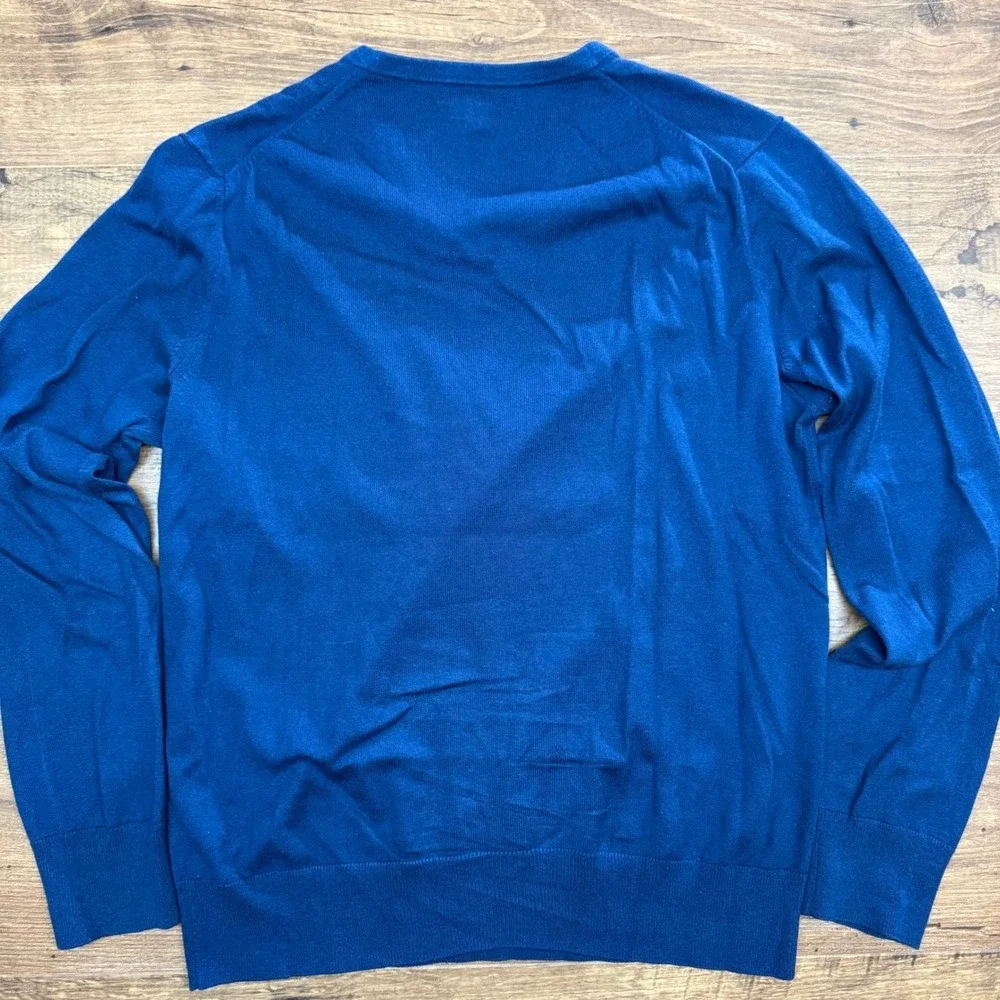 Banana Republic Mens‎ Medium Luxury Silk Cotton Cashmere V-Neck Sweater Academia